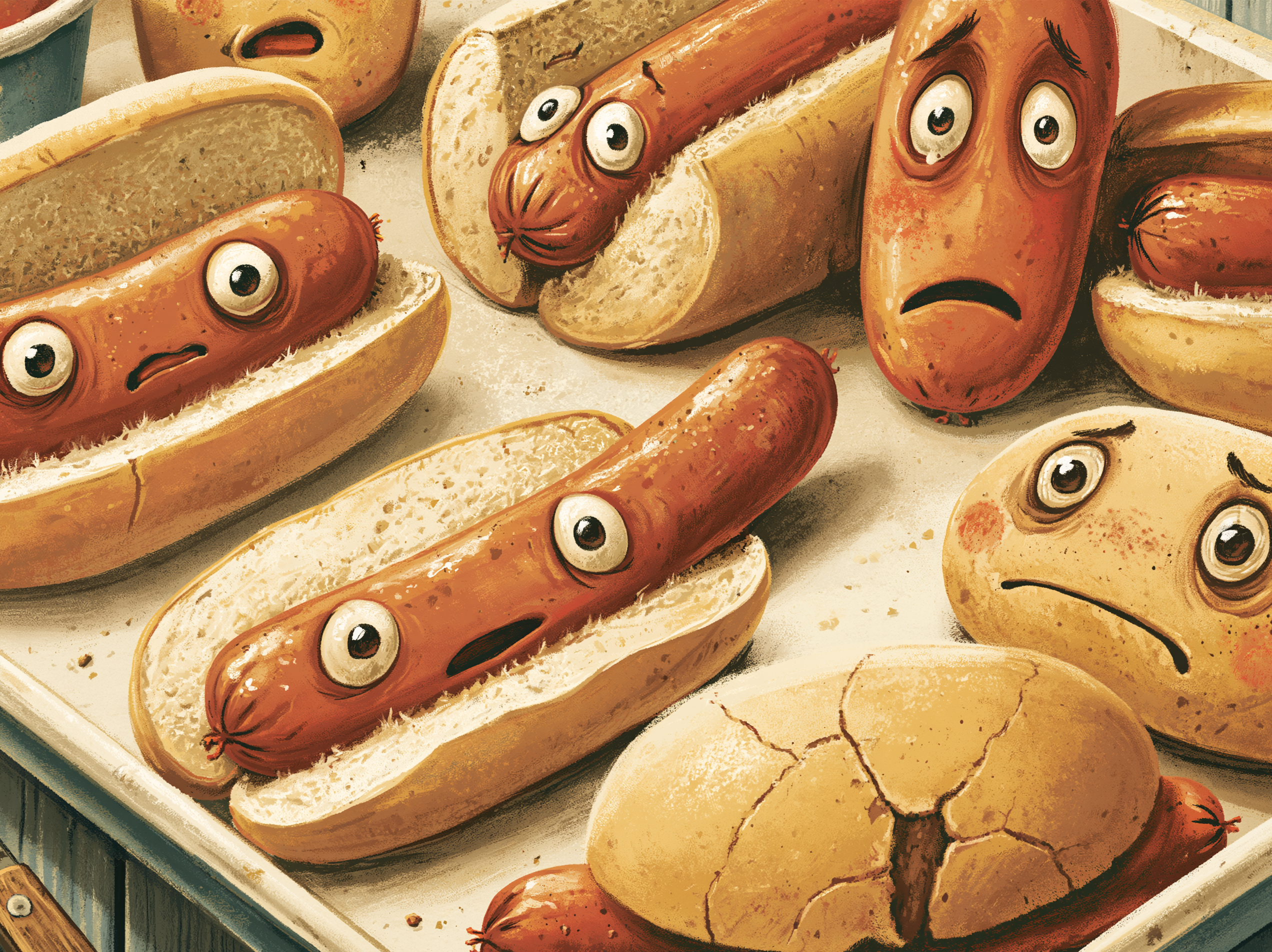Juani_Humorous_editorial_illustration_a_tray_full_of_hot_dogs_3834c296-0488-48f2-9153-4028c763aa3e_2